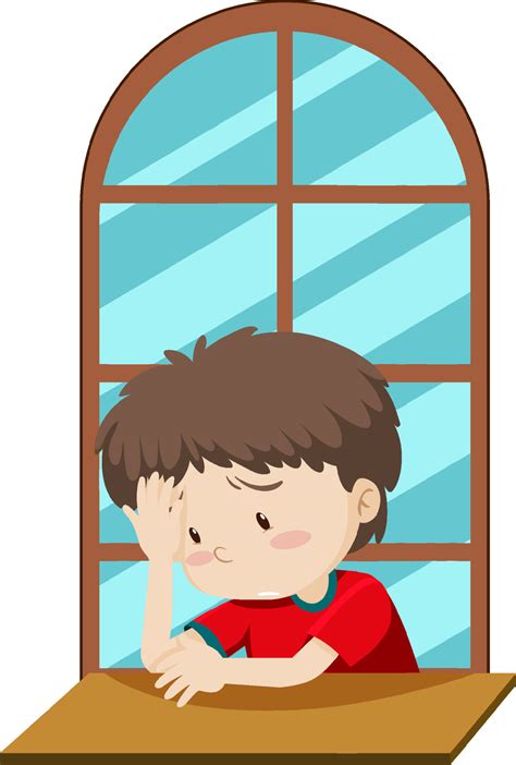 Sad boy simple cartoon character 7637500 Vector Art at Vecteezy