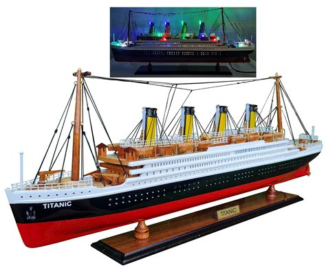 Buy RMS Titanic Wood Cruise Boat Wooden Ship Model 23" 60cm Display ...