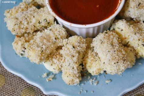 Healthier Mozzarella Cheese Sticks with Dipping Sauce