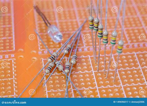 Resistors on Circuit Board of the Electronic Stock Image - Image of ...