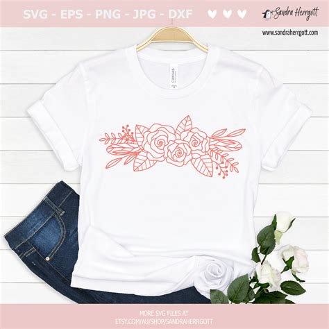 Flower Border Svg Floral Swag Svg Floral Border Svg Floral | Etsy