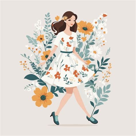 Premium Vector | Floral vector on white background