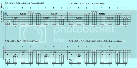 Tapped arpeggio sequence over an Em-D-Em-G chord progression (not easy ...