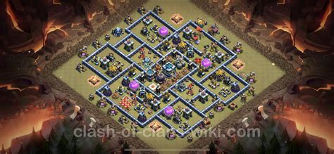 Best Anti 3 Stars War Base TH13 with Link, Anti Air / Electro Dragon ...