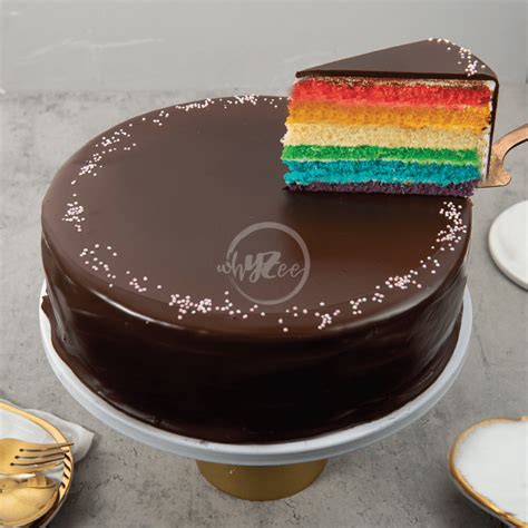 Chocolate Rainbow Cake - Whyzee