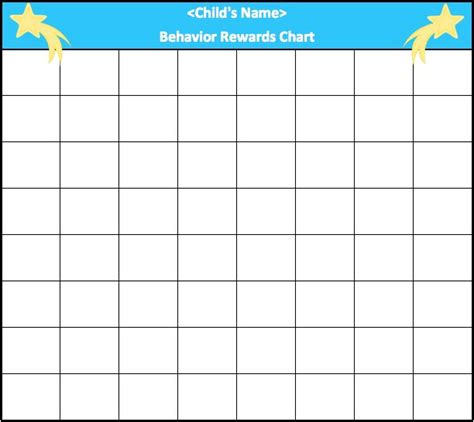 Sticker Behavior Chart Template | Sticker chart, Printable reward ...