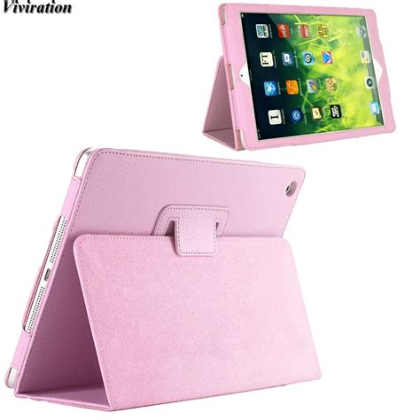 Women Girls Beautiful Solid Pink Protective Tablet Cover Case For Apple ...