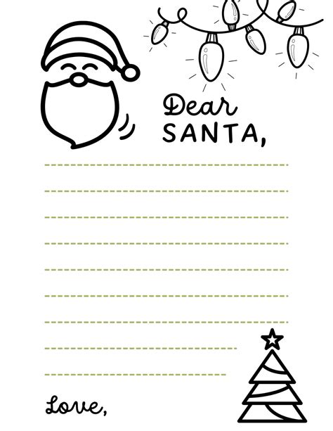 Printable Coloring Letter to Santa Template | Old Salt Farm