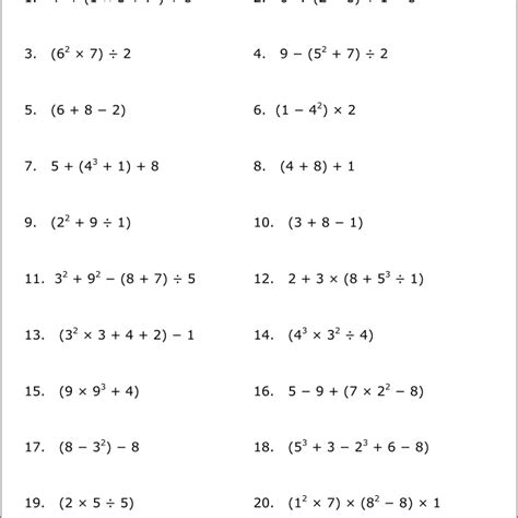 Pemdas Equations Worksheets - Tessshebaylo