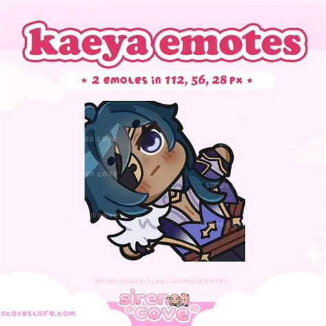 Genshin Kaeya Emotes - Etsy