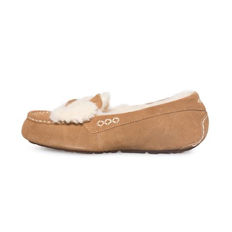 UGG Ansley Fur Bow Chestnut Slippers – MyCozyBoots