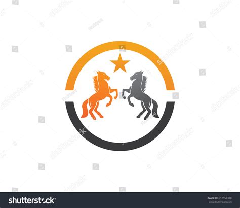 Star Horse Logo Stock Vector (Royalty Free) 612554378