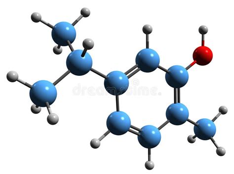 3D Image of Carvacrol Skeletal Formula Stock Illustration ...