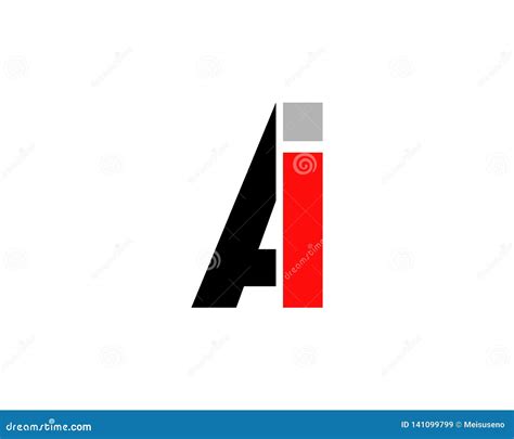 Initial Letter AI Logo Template Design Stock Vector - Illustration of ...