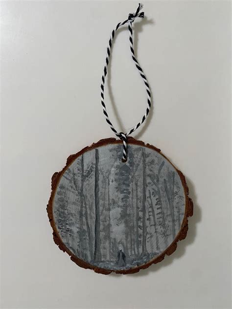 Folklore Album Cover Art Hand Painted Wood Slice Ornament - Etsy