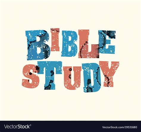 Bible study concept stamped word art Royalty Free Vector