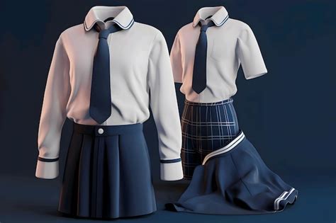 Premium Photo | A school uniform with a skirt and a shirt that says ...