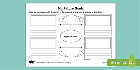 Goals and Aspirations KS1 My Future Goals Worksheet - Twinkl