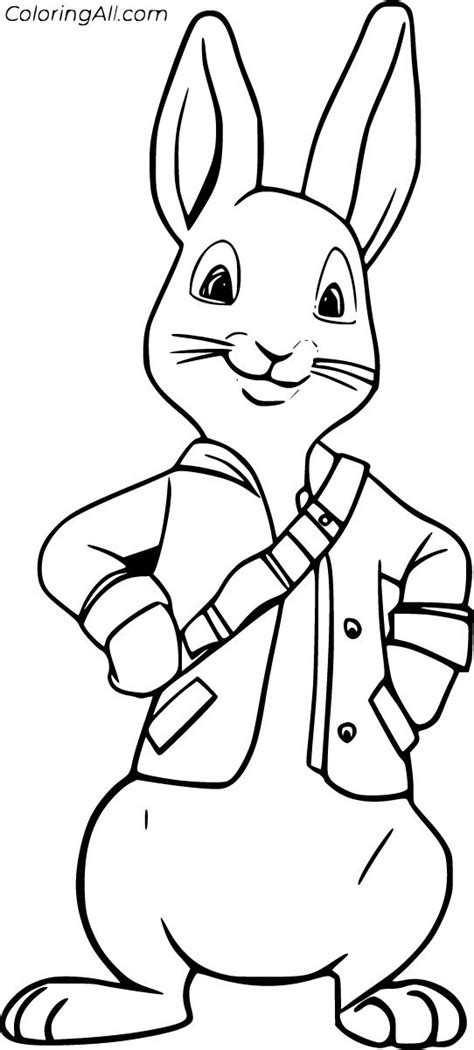 34 free printable Peter Rabbit coloring pages, easy to print from any ...