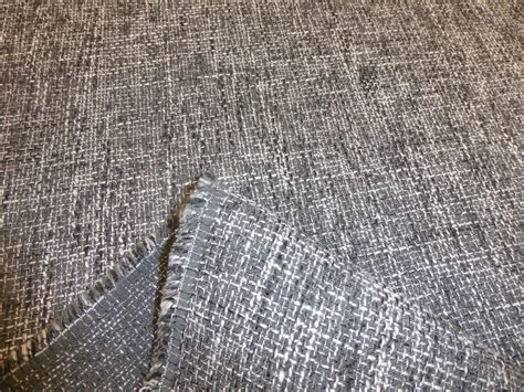 10 metres of GREY & BLACK - Chunky Weave Upholstery / Curtain Fabric ...