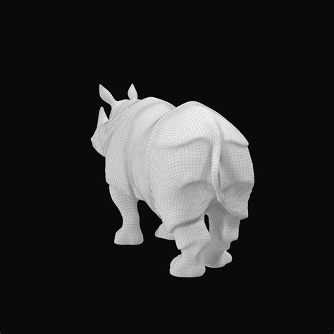 3d rhino statue