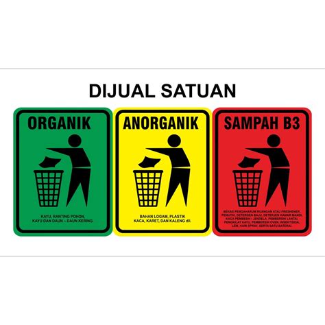 Tulisan Tempat Sampah Organik Desain Stiker Sampah Organik Dan | The ...