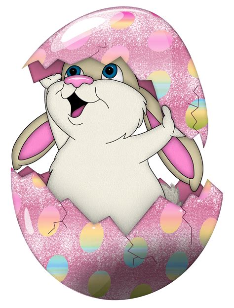 Easter Cute Bunny In Egg Transparent PNG Clipart