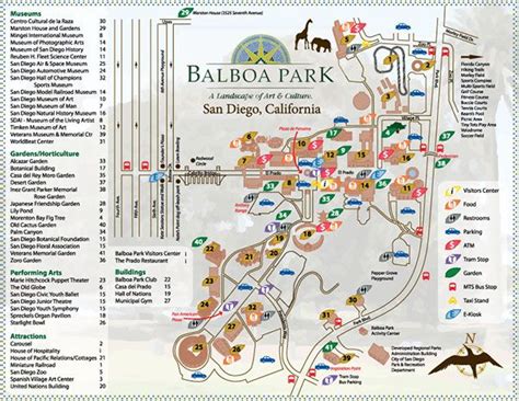 Map of Balboa Park on Behance | Balboa park, Balboa, San diego travel