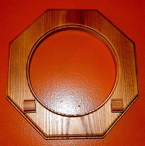 Brown Oak Wood Plate Frame Holder New Wall Hanging | eBay