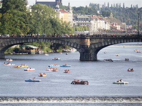 Vltava river in Prague editorial photo. Image of knights - 99839511