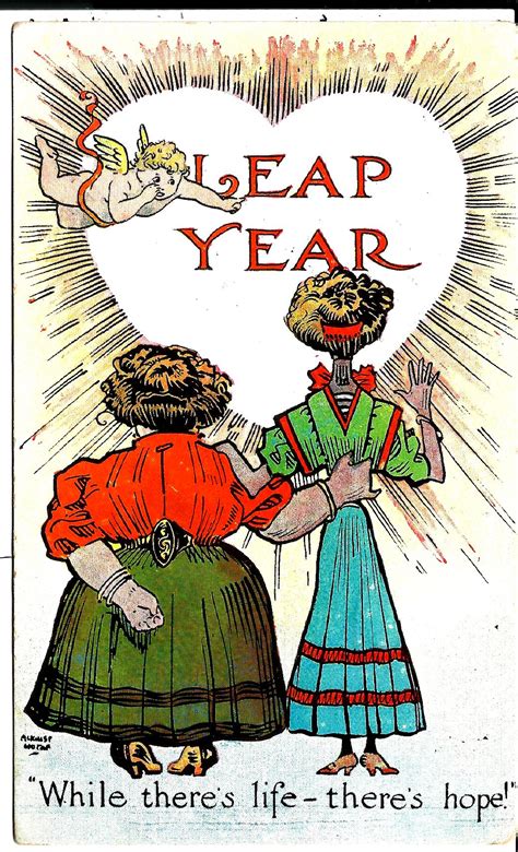 leap year cards and postcards-22 - Flashbak