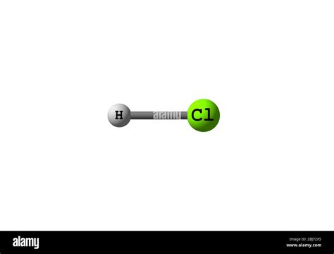 Hydrogen Chloride Molecular Structure On White Stock, 57% OFF