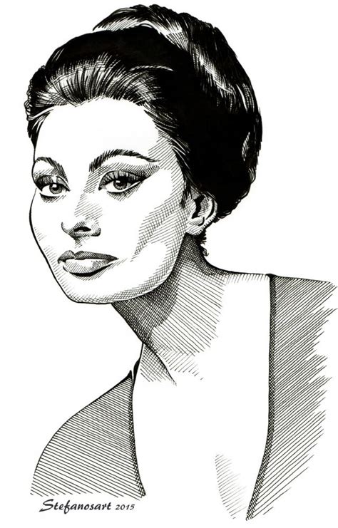 Stars Portraits - Portrait of Sophia Loren by Stefanosart | Portrait ...