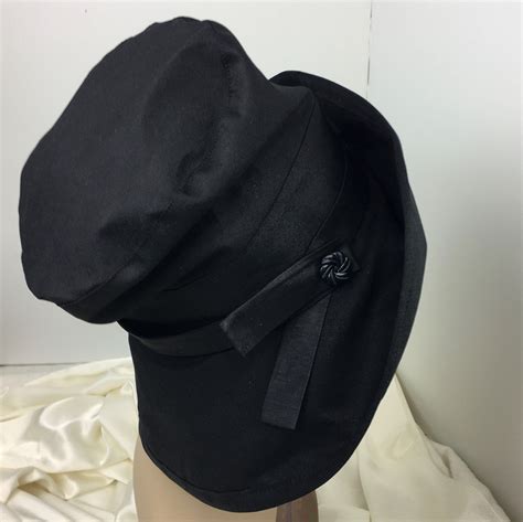 Rain Hat Soft Black Stylish Handmade Designer Tall Short Chic Red Lining