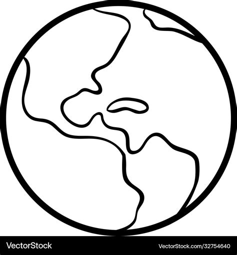 Coloring book earth Royalty Free Vector Image - VectorStock