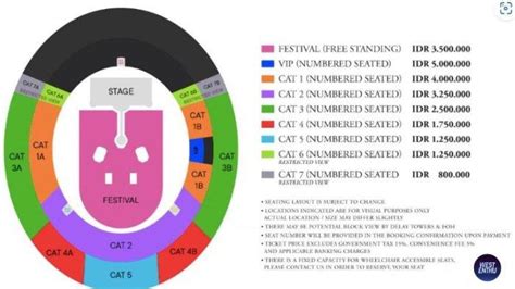 Bocoran Harga Tiket Konser Coldplay di Jakarta: Ada 9 Kategori ...