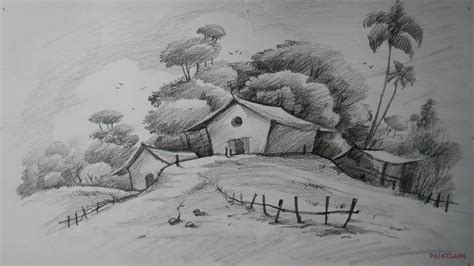 View Pencil Sketch Simple Scenery Drawing Pencil Pics