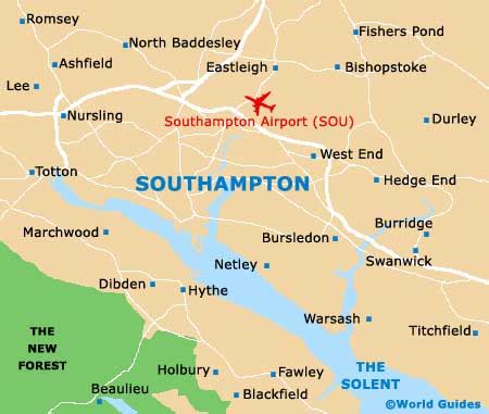 Maps of Southampton, University of Southampton: Map of Southampton ...