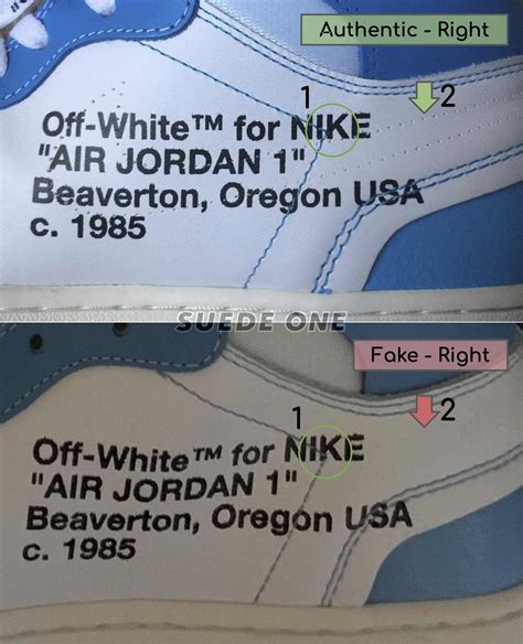 Real Vs Fake Off White Unc Retro 1 | Literacy Basics