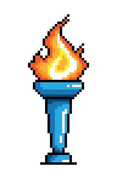 The Torch Icon in the Style of Pixel Art 37959003 Vector Art at Vecteezy