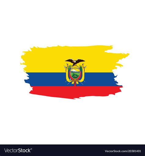 Ecuador flag Royalty Free Vector Image - VectorStock