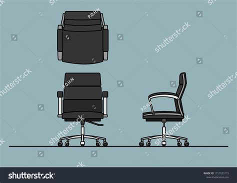 Vector Illustration Furniture Symbols Chair Topfrontside Stock Vector ...