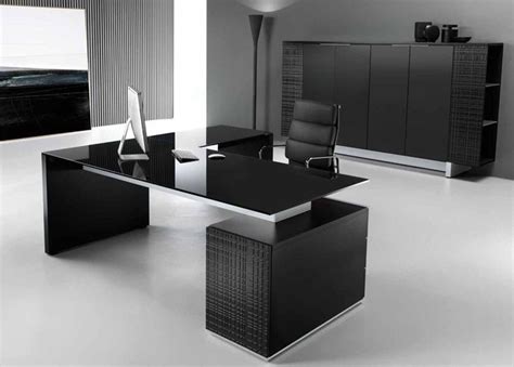 Black Office Desk | World Century Map