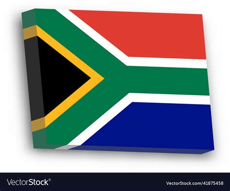 3d flag of south africa Royalty Free Vector Image