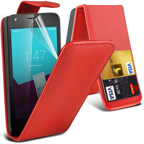 6 Colours Leather Flip Mobile Phone Case Cover For Vodafone Smart Speed ...