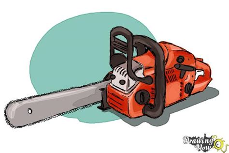 How to Draw a Chainsaw - DrawingNow