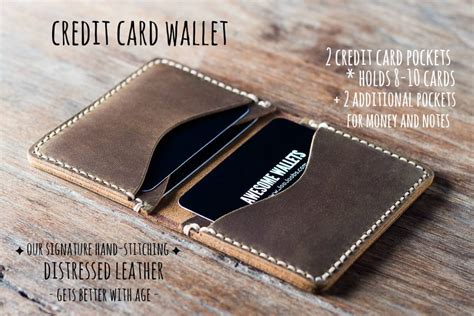 Leather Credit Card Wallet [Handmade] [Personalized]