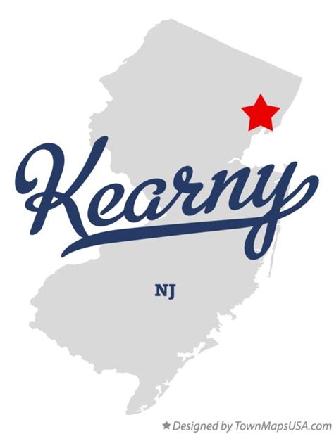 Map of Kearny, NJ, New Jersey