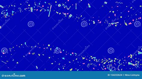 Colorful Colored Confetti on a Blue Background. Stock Vector ...