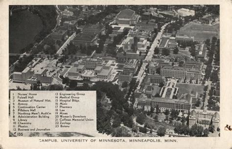 Campus, University of Minnesota Minneapolis, MN Postcard